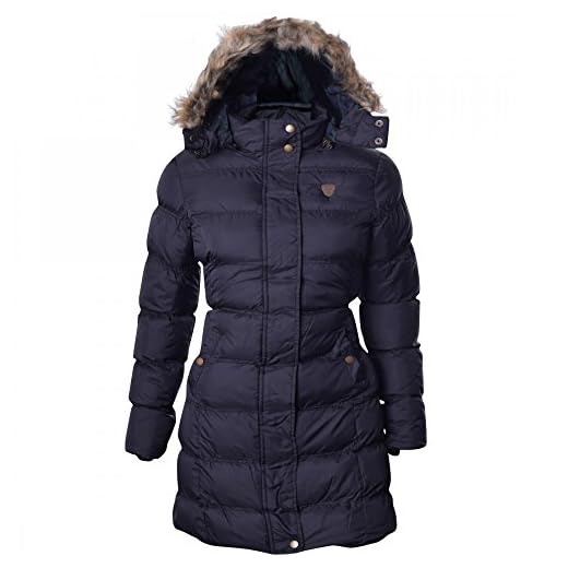 Dam modig själ lång päls trimmad huva vadderad puffer parkas vinterjacka kappa