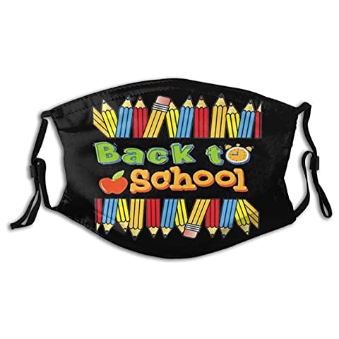 Welcome Back To School Face Mask With 2 Filters Reusable Breathable Adjustable Fashion Balaclava For Adult Women Men Cover