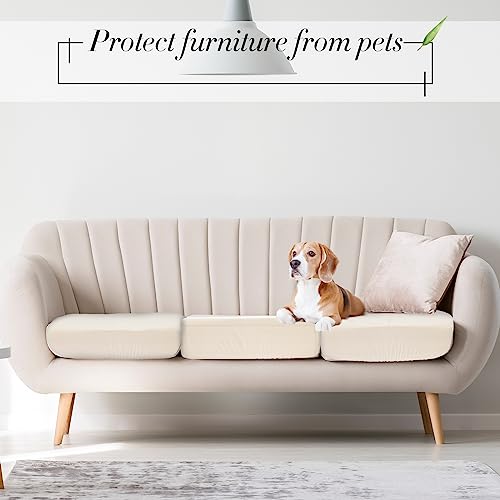 Newwiee NEWWIEE-CUSHIONS-1271 12 Pcs Stretch Sofa Couch Cushion Covers Patio Outdoor Cushion Covers Replacement Waterproof Couch Covers Individual Slipcovers Washable Furniture Protector thumb #5