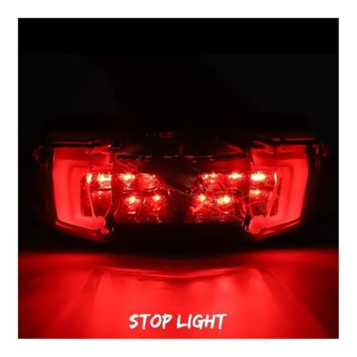 Feu stop arrière LED clignotant intégré design haut de gamme moto MT09 12V - 7