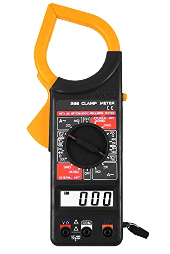 Image of SIGMA DT-266 Digital AC Clamp Meter Multitester | AC Current, Voltage, Resistance Measurement | Portable Clamp Multimeter with LCD Display for Electricians & DIY Use