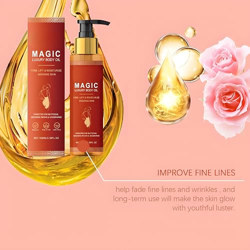 Aureva-Magic Body Oil, 2 Stück, straffendes Körperöl, für Gesäß, Bauch, Oberschenkel und Arme