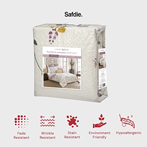 Safdie & Co. 60113.3Dq.15 Serenade Collection Quilt 3Pc Set Full/Double Queen, Multicolor #TOP4