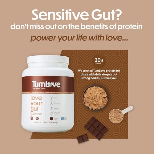 TumLove Vegan Protein Powder - Low FODMAP Certified, Gluten-Free, Dairy-Free, Soy-Free, 100% Gut-Friendly & Non-Bloating, Chocolate (25 Servings) - Image 4