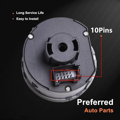 Interruptor de control de faros con perilla de lámpara precisa para VW Golf Variant y Plus 4
