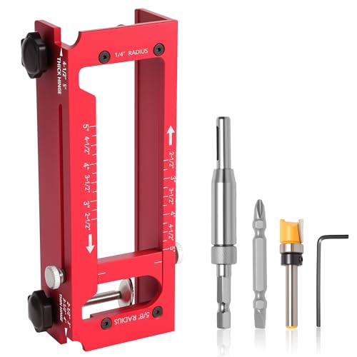 Muaoush Door Hinge Jig Adjustable Mortising Template for Carpenters