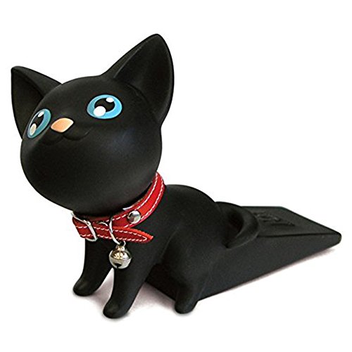 Cat Door Stopper Pet Doorstop Black