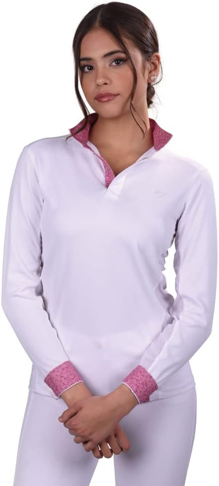 Aubrion Ladies Long Sleeve Equestrian Style Shirt (as1, Alpha, x_l, Regular, Regular, Bits)