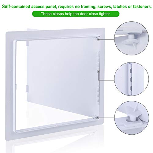 Pnkkodw Plumbing Access Panel For Drywall 12 X 12 Inch Plastic Access Door Removable Wall Access Panel Ceiling Reinforced Hinged Durable White #TOP2