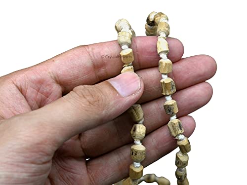 Image of Crystal Heaven Certified Tulsi Mala 108 Beads Original For Neck Women, Japa Chanting Meditation - Vrindavan Tulsi Japa Mala (Premium), Multi