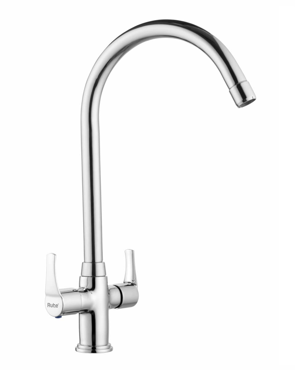 Ruhe® Euphoria Centre Hole Basin Mixer with Swivel Spout Faucet/Tap | 20 Inches Spout Brass Faucet/Tap with Chrome Finish for Kitchen Sinks & Washbasins (B0C431VV5Y) Amazon Price History, Amazon Price Tracker