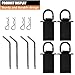 SALUINOKI 4Pack D-Ring Stake Pocket for Trailers Car Hauler Trailer Accessories Trailer Tie Down D Ring Pocket Hook Utility Trailers Accessories Black