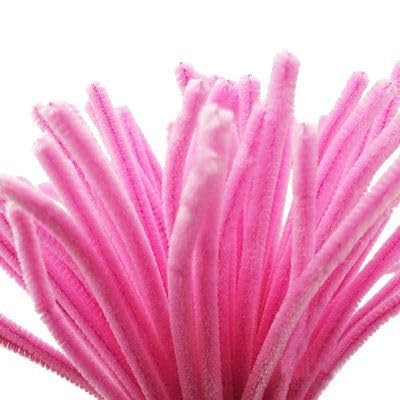 Image of TRAIS-100 PCS Pipe Cleaners, Chenille Stems for Crafts, Fuzzy Craft Pipe Cleaners, Soft Flexible Bendable Sticks for DIY Art Supplies, Kids Crafts, School Projects (1, Light Pink)