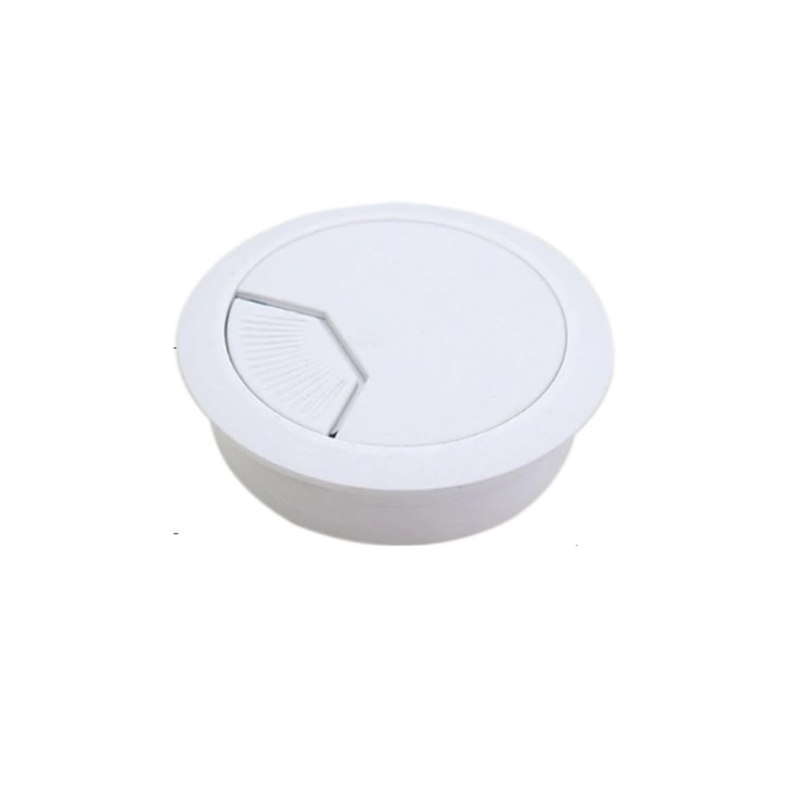 Ghhzml White-50Mm Cable Hole Cover 1 Pcs Desk Cable Hole Cover Plastic Pc Computer Wire Desktop Grommet Round Organizer Caps(White-50Mm)