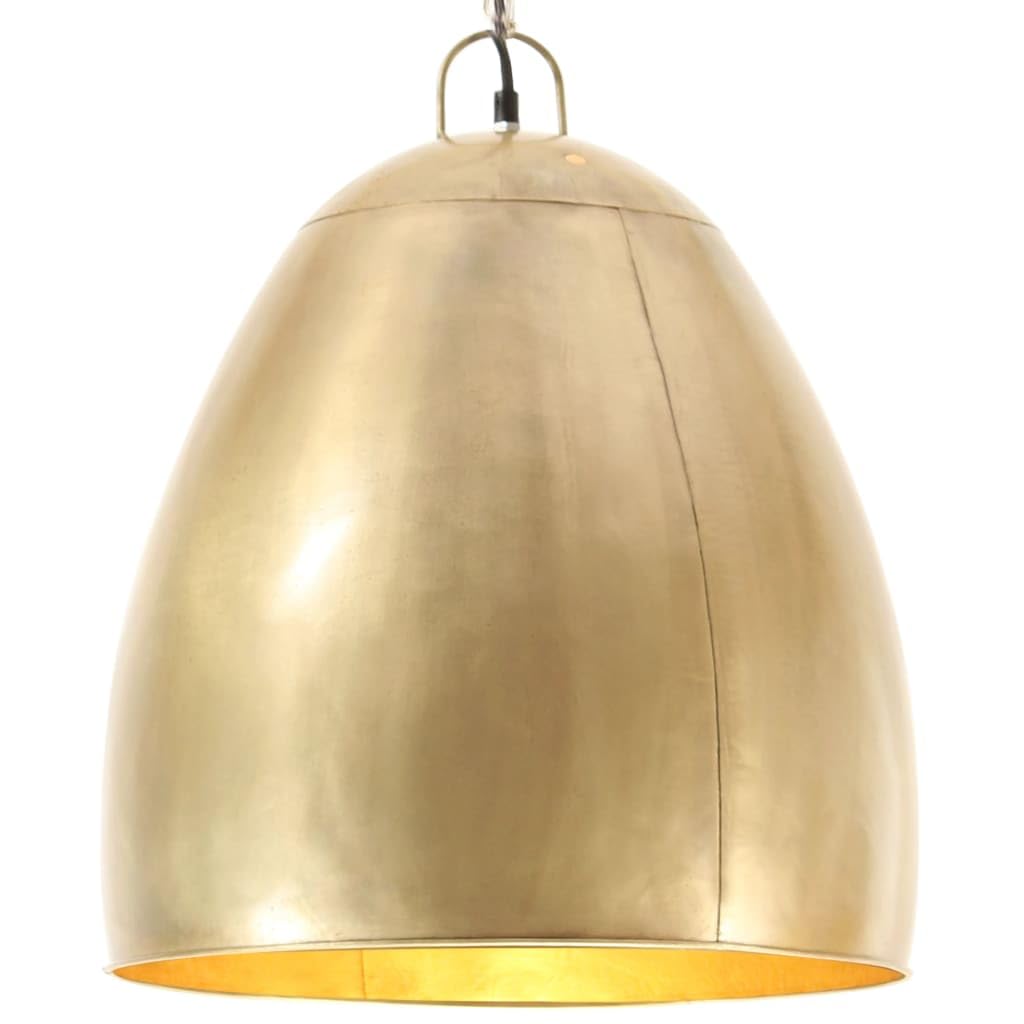 Lámpara colgante industrial redonda de latón 42 cm con casquillo E27 para techo