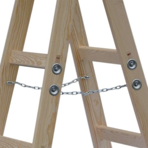 Systafex Holzstehleiter Doppelstufenleiter für Malerarbeiten