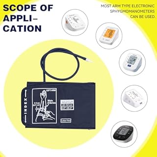 Misuratore da Braccio Pressione Sanguigna 22-52 cm con Connettore, Portatile Bracciale Misuratore Pressione per Adulti Anziani, non Inclusa Macchina (Con 4.6mm Connettore)