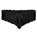 CHICTRY Men's Lace Floral Bikini Briefs Underwear Sissy Pouch Crossdress Panties Black X-Large(Waist:32.0-38.0"/82-96cm)