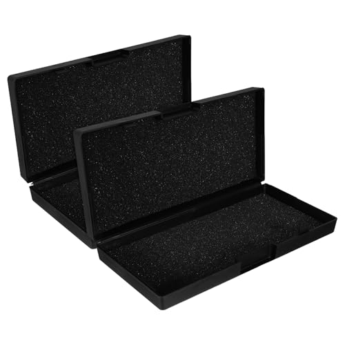 JECOMPRIS 2pcs Micrometer Storage Case Compact Carrying Box for Technicians Workshop Precision Tool Organizer Sturdy Micrometer Tool Storage Box for Industrial Use