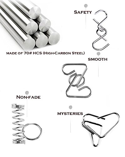 Metal Puzzles Brain Teasers,Chinese Puzzle,Metal Wire Puzzle Set of 30 with Pouch,Brain Teaser IQ Test Puzzles Game Chinese Ring Puzzle Magic Trick Toy Gift for Kids and Adults Challenge
