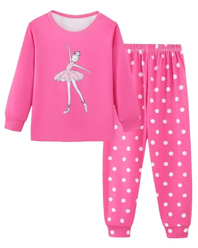 Mikrdoo Girls Pajamas Kids Piece Pjs Set Soft Cozy Long Sleeve