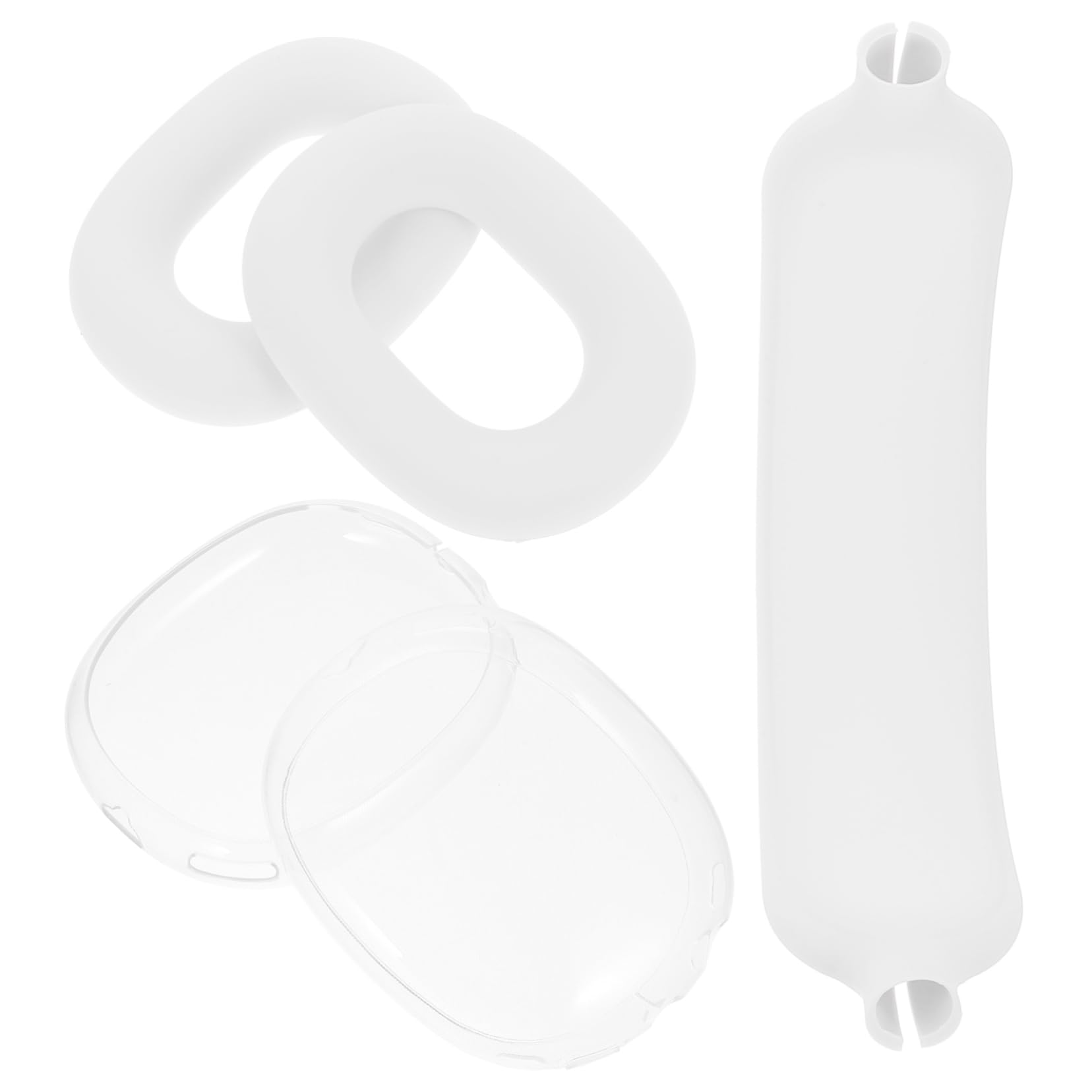 HOMSFOU 5juegos Almohadillas De Repuesto para Auriculares Cubierta De Diadema y Almohadillas De Oído Materiales PE Color Transparente Seguro y Confortable