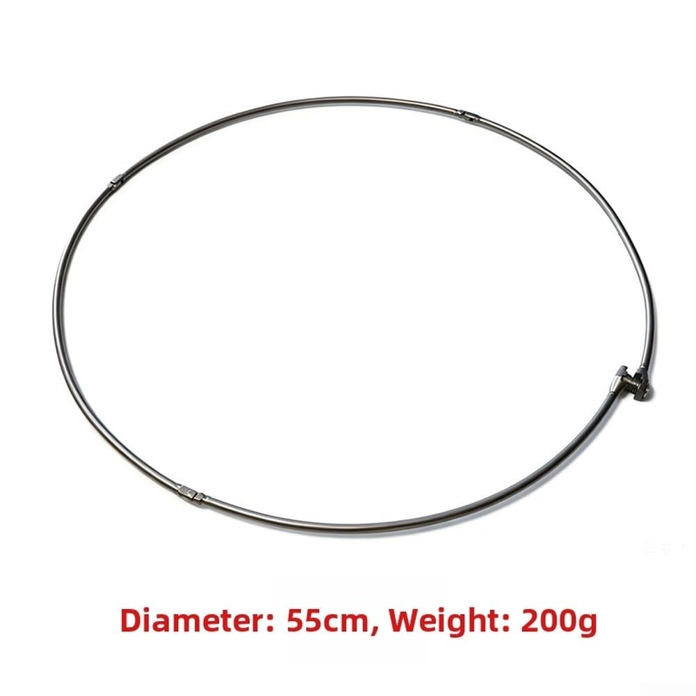 Retino da pesca pieghevole, telaio in lega di metallo ad alta resistenza, diametro 55 cm e peso 200 g, design pieghevole per viaggi di pesca all'aperto