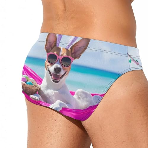 Easter Dog Eggs Mens Swim Briefs Sexy Bikini Swimwear Bathing Suits Trunks3