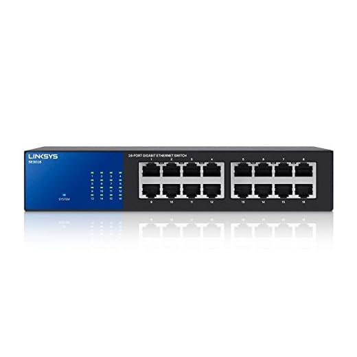 Linksys SE3016 16-Port Gigabit Switch ,Black