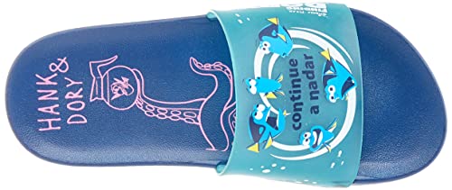 Grendene Kids Slide Procurando Dory Polvo Pop Chinelo, Unissex Criança, Azul/Rosa, 26/27