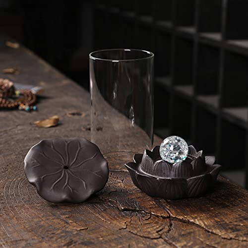 Led Backflow Incense Burner, Light Up Smoke Fountain Box Incense Holder With 60 Cones, Ceramic Gothic Waterfall Incent Fragrance For Halloween Christmas Birthday Gifts #TOP4