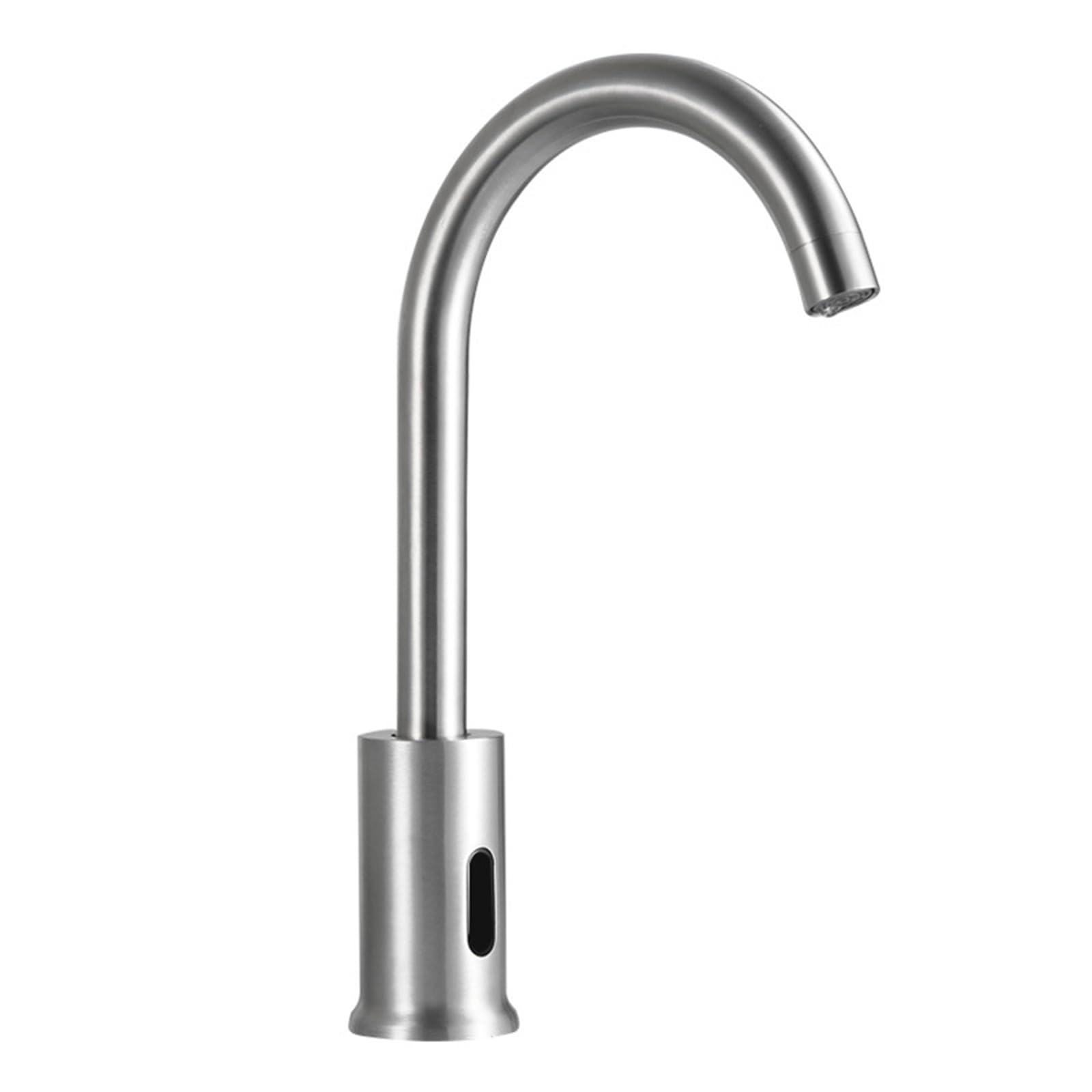 ZYCHSJXA Touchless Bathroom Tap Infrared Sensor Faucet Brushed Gooseneck Spout Mixer Sink Rotating