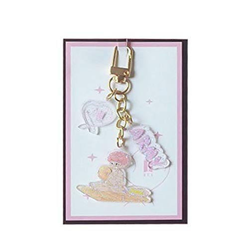 Preisvergleich Produktbild Kunandroc Kpop BTS Schlüsselbund Cartoon Foto Bild Druck Acryl Kreative Schlüsselanhänger Anhänger Tasche Dekoration Heißes Geschenk für BTS ARMEE(JIMIN)
