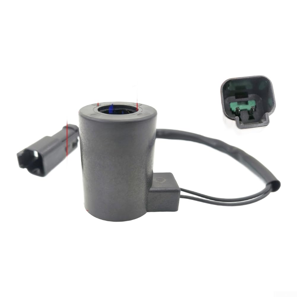 Válvula solenoide para rotación de excavadora Zax60 para bobina de bloqueo de seguridad piloto 12v carcasa de metal tamaño estándar 45mm longitud pieza de repuesto resistente para funcionamiento