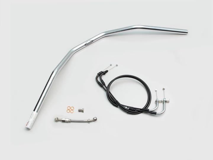 ハリケーン(HURRICANE) スーパートラッカー ハンドルSET クロームメッキ ダックス125(23- JB04/06) H0