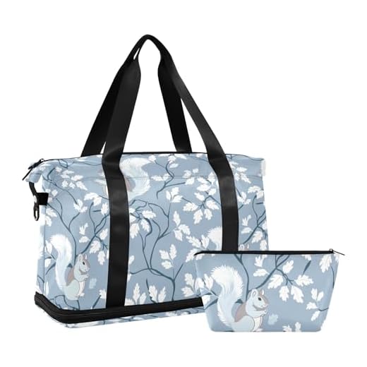Stylish William Morris Squirrel Travel Bag Set