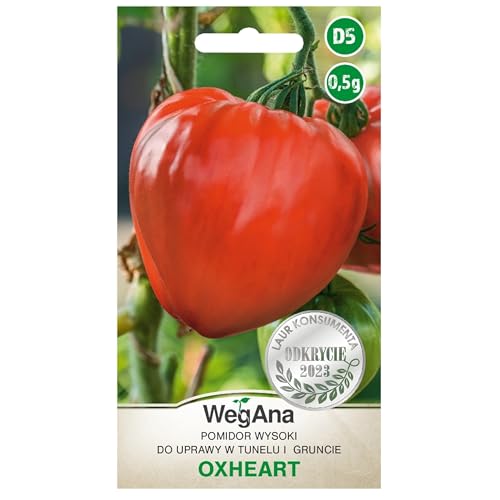 WegAna Oxheart Semillas de Tomate Grande Corazón de Búfalo 0.5g Semillas de Tomate Semillas de Hortalizas Robustas, Semillas de Hortalizas Semillas de Cultivo para el Jardín
