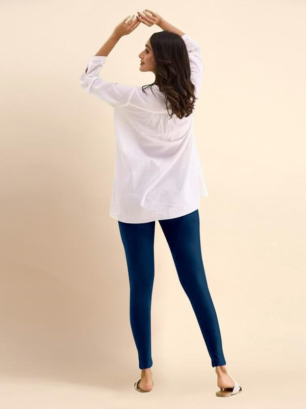 Image of TRENDMALLS Women's Microfiber Elastane Stretch Soft Ankle Length Leggings with Ultrasoft Waistband