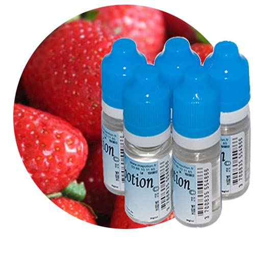 MA POTION - Lot de 5 E-liquide Fruit Fraise - 5x10ml = 50ml - Recharge Eliquide Français pour cigarette électronique - Sans nicotine ni tabac