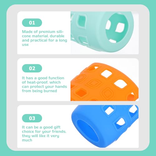 Manchon isolant silicone bouteille réutilisable protection antichoc 4pcs