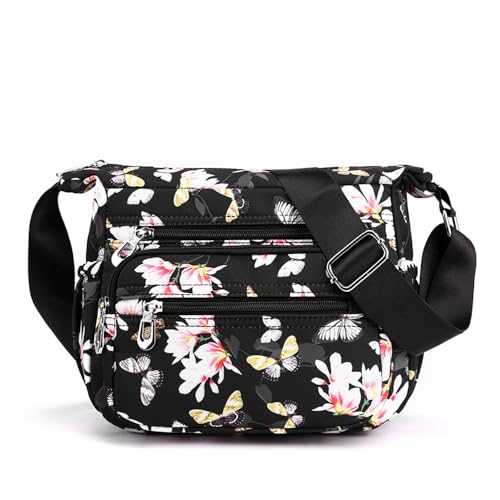 Image of Crossbody Bag for Women Ladies Multi Pockets Shoulder Bag Handbag Lightweight Nylon Casual Messenger Bag Travel Purse