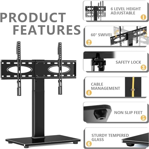 Soporte móvil para TV con ruedas y altura ajustable miniatura 5