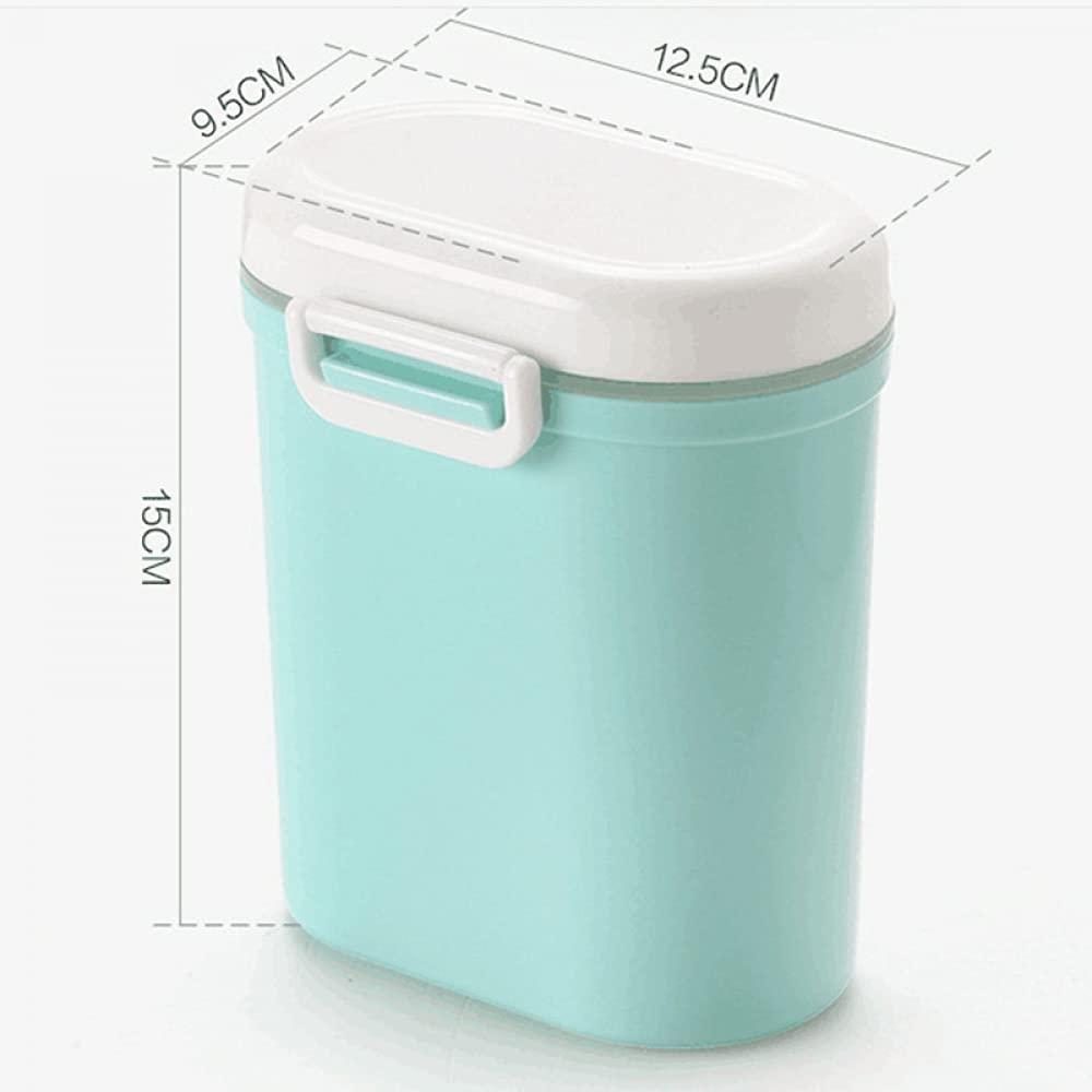 CLQ Dispenser di Latte in Polvere Scatola di immagazzinaggio di Latte in Polvere Contenitore di stoccaggio di Caramelle di Frutta per Bambini in plastica Portatile Grande capacità-Green