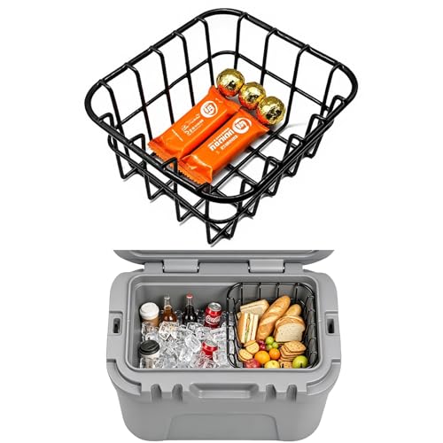 CORRBPEN Cooler Basket Compatible with YETI Roadie 15, Dry Goods Wire Cooler Rack Storage, Keeps Smaller Items Dry and Organized, Fits Roadie 15, Ice Chest Good to Hold Fruit, etc.