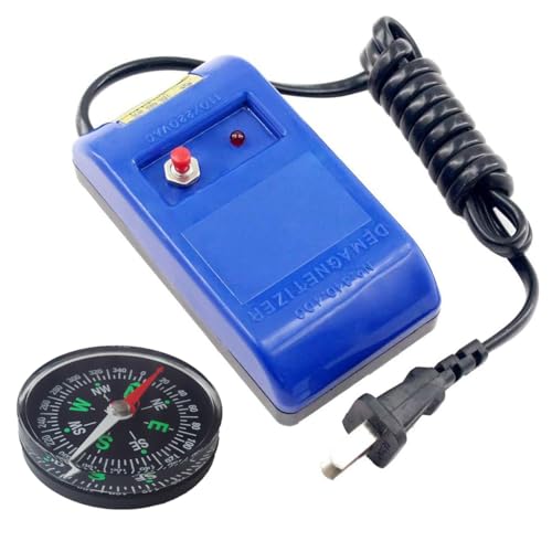 DWJSYXEI Professional Mechanical Watch Repair Demagnetizer, Watch Demagnetizer with Compass for Daily Maintenance Demagnetization of Watches (Blue)