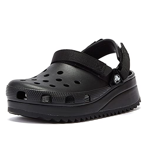 Crocs Unisex Classic Hiker Clogs, Black/Black, 5 Men/7 Women