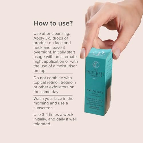 Image of THE FACECRAFT PROJECT Vitamin C Gentle Exfoliate Serum for Unisex Adults, All Skin Types, Lightweight & Non-Greasy Feel, Daily Use for Hydration, Skin Renewal & Brightening (10ml)