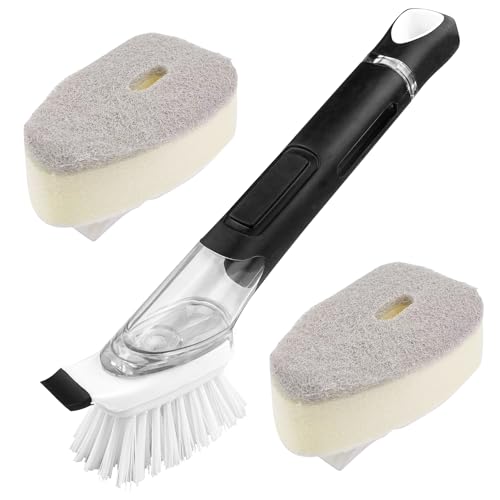 Dogrundi DOR007 Spülbürste mit Spülmittelspender Schwarz