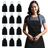 Delantales De Cocina 12 Piezas,Mandil Parrillero Hombre Y Mujer,Mandil Chef,CordóN Delantal Extendido Impermeable,...