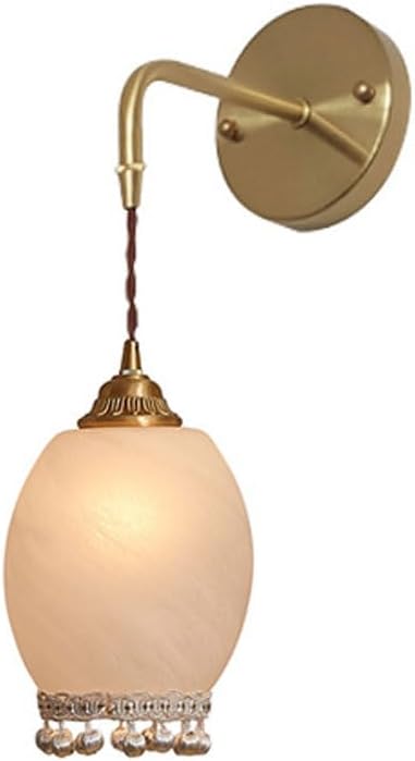 French Bathroom Flower Shape Hanging Wall Light E27 Vanity White Glass Brass Wall Sconce Vintage with Retro Style Glass Shade Hallway Wall Light Fixture Bedroom Wall Lighting Decoration
